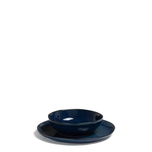 Sklum Biöh set 8 piatti blu oltremare ceramica