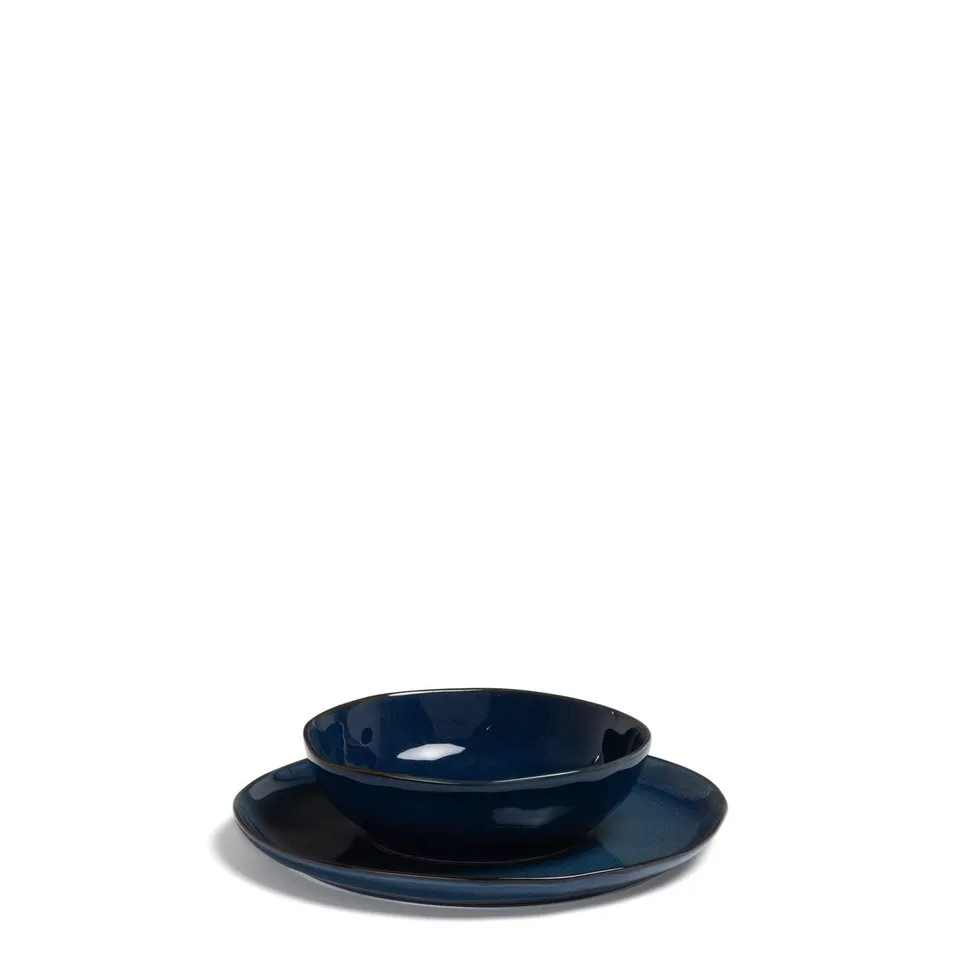 Sklum Biöh set 8 piatti blu oltremare ceramica