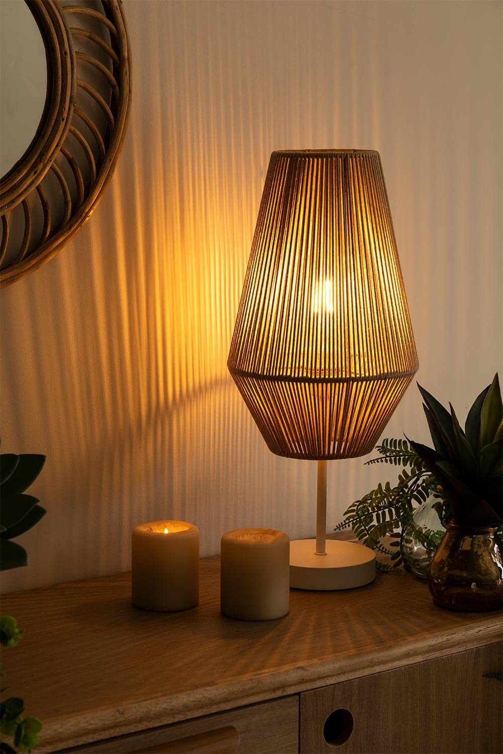 Sklum Uillo lampada da tavolo naturale Ø24 cm