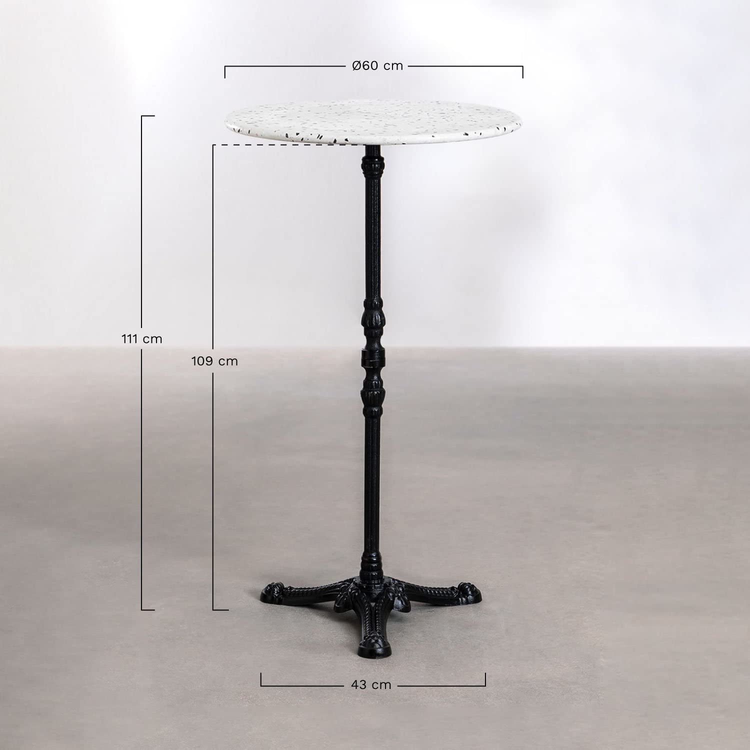 Sklum Vertuo tavolo alto da bar terrazzo 60 cm