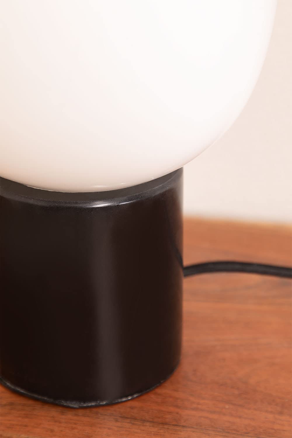 Sklum Bow lampada da tavolo vetro nero Ø15 cm