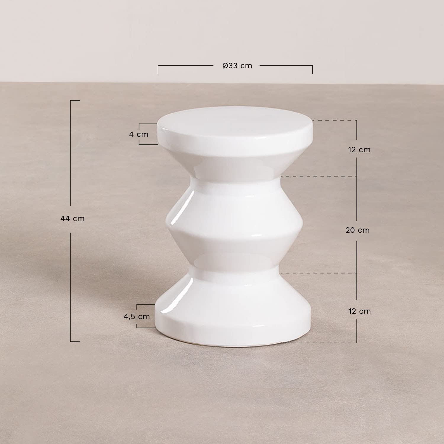 Sklum Bolöh Tavolino Ø35 cm Ceramica Lucida