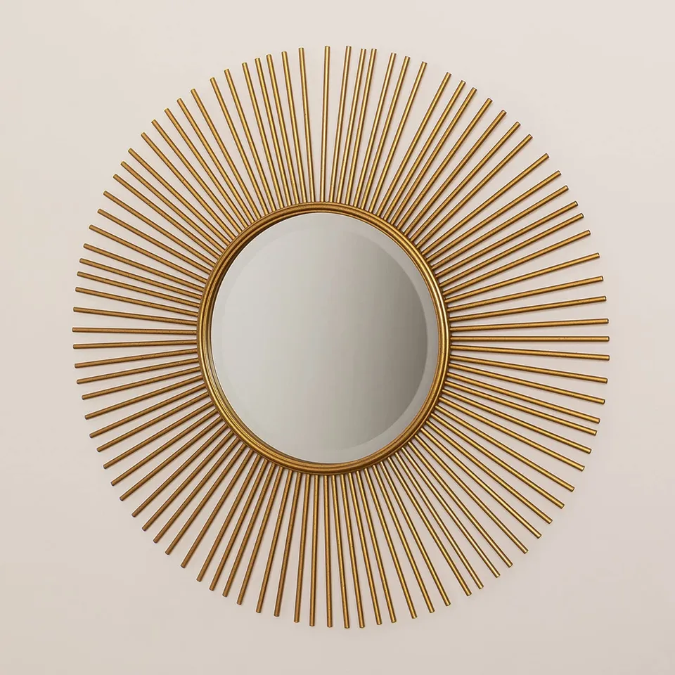 Sklum Circe specchio parete rotondo oro Ø80 cm