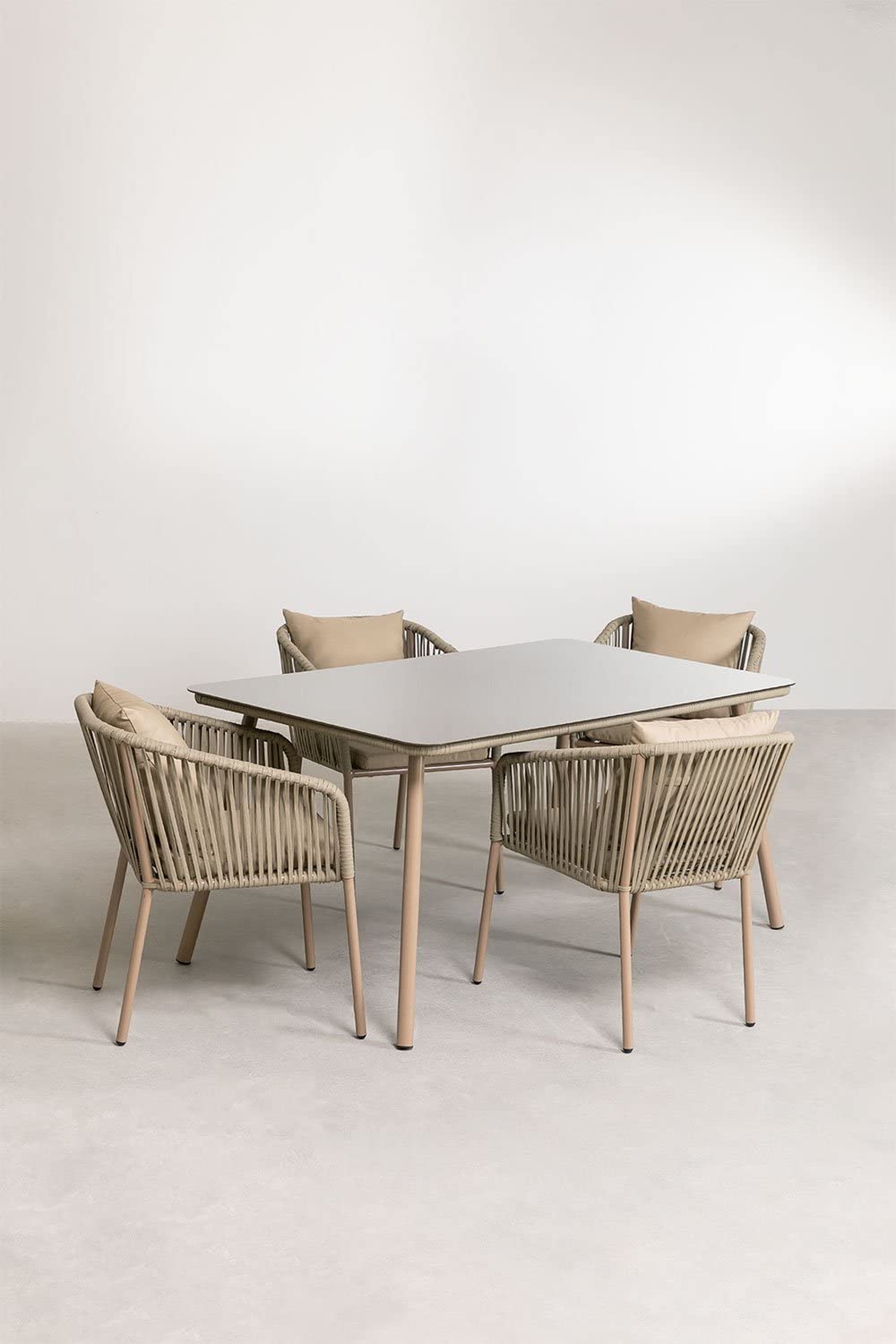 Sklum Arhiza Classic 160x90 set tavolo sedie pranzo 4 sedie vetro