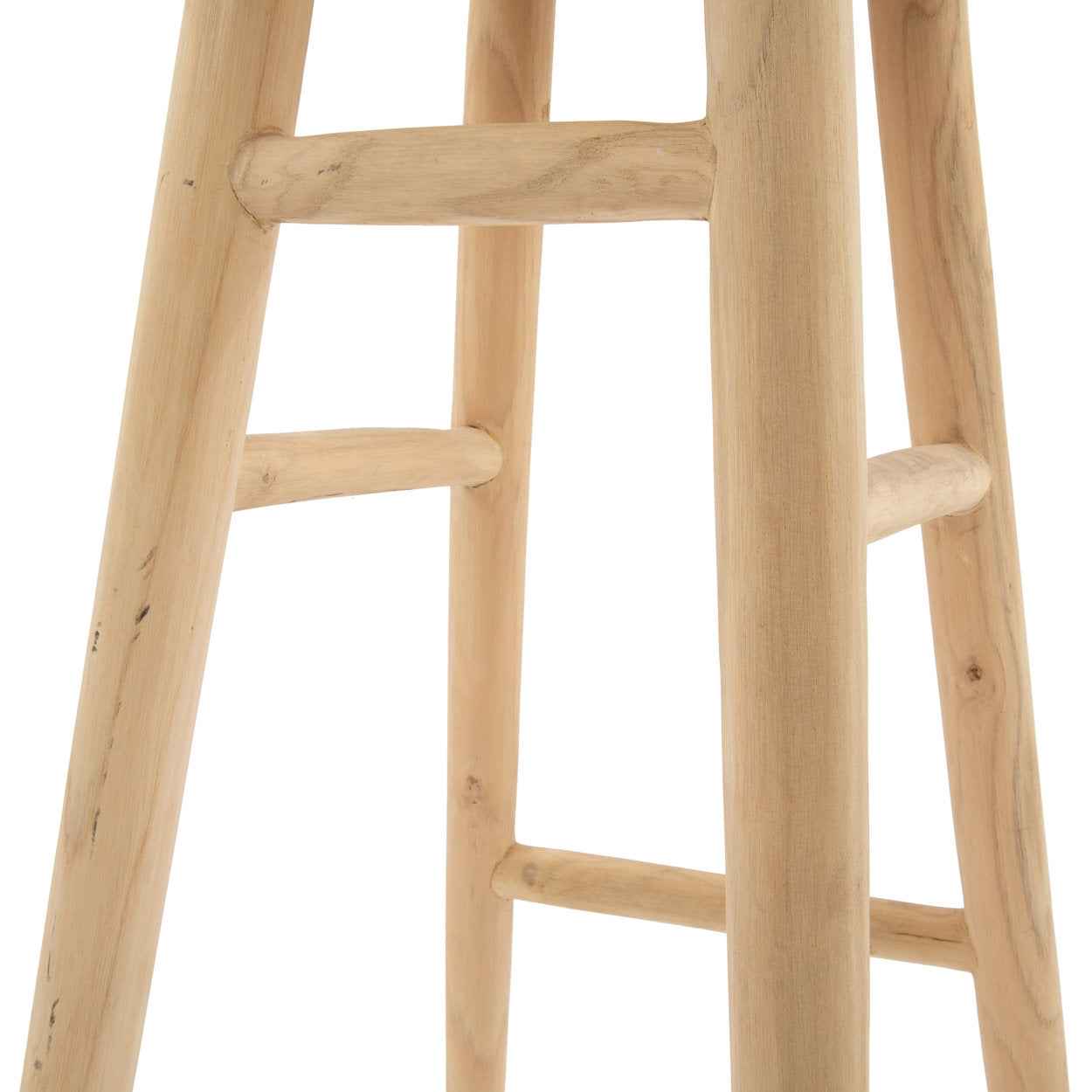 Bambua Kedut sgabello bar teak naturale