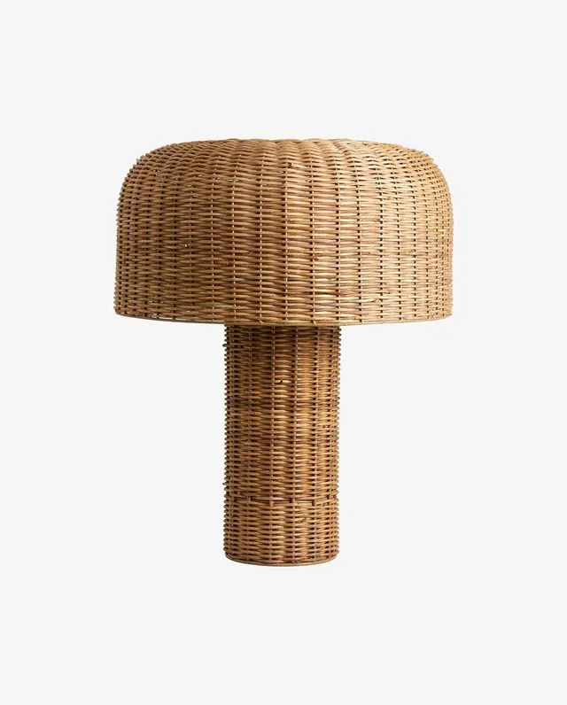 Bambua Atum lampada da tavolo natural rattan
