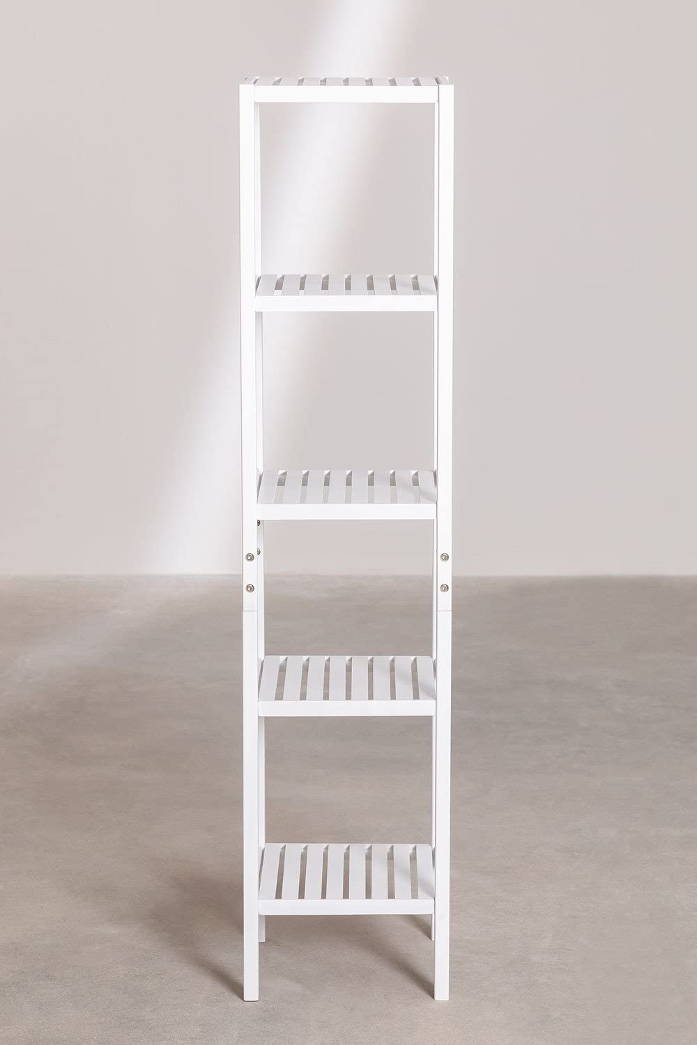 Sklum Zarak scaffale bambù bianco legno 145,5 cm