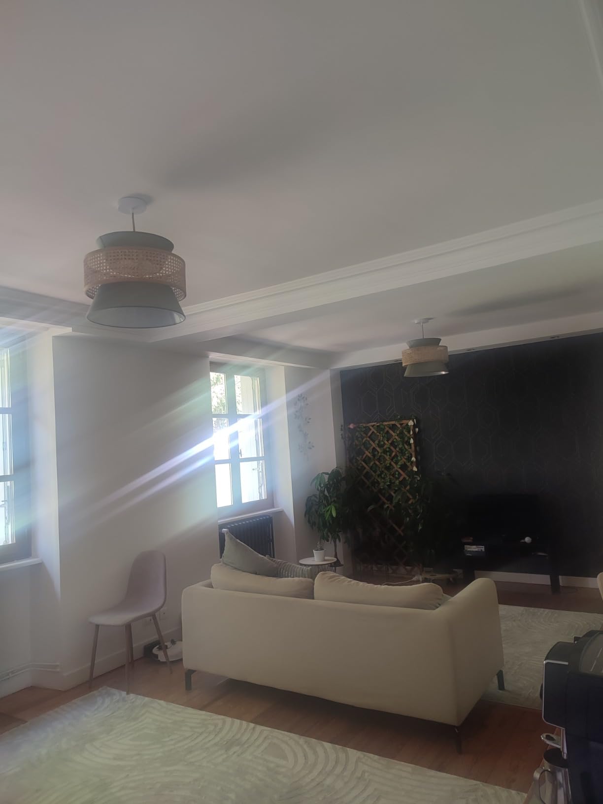 Sklum Yereh lampadario rattan verde kaki Ø40 cm