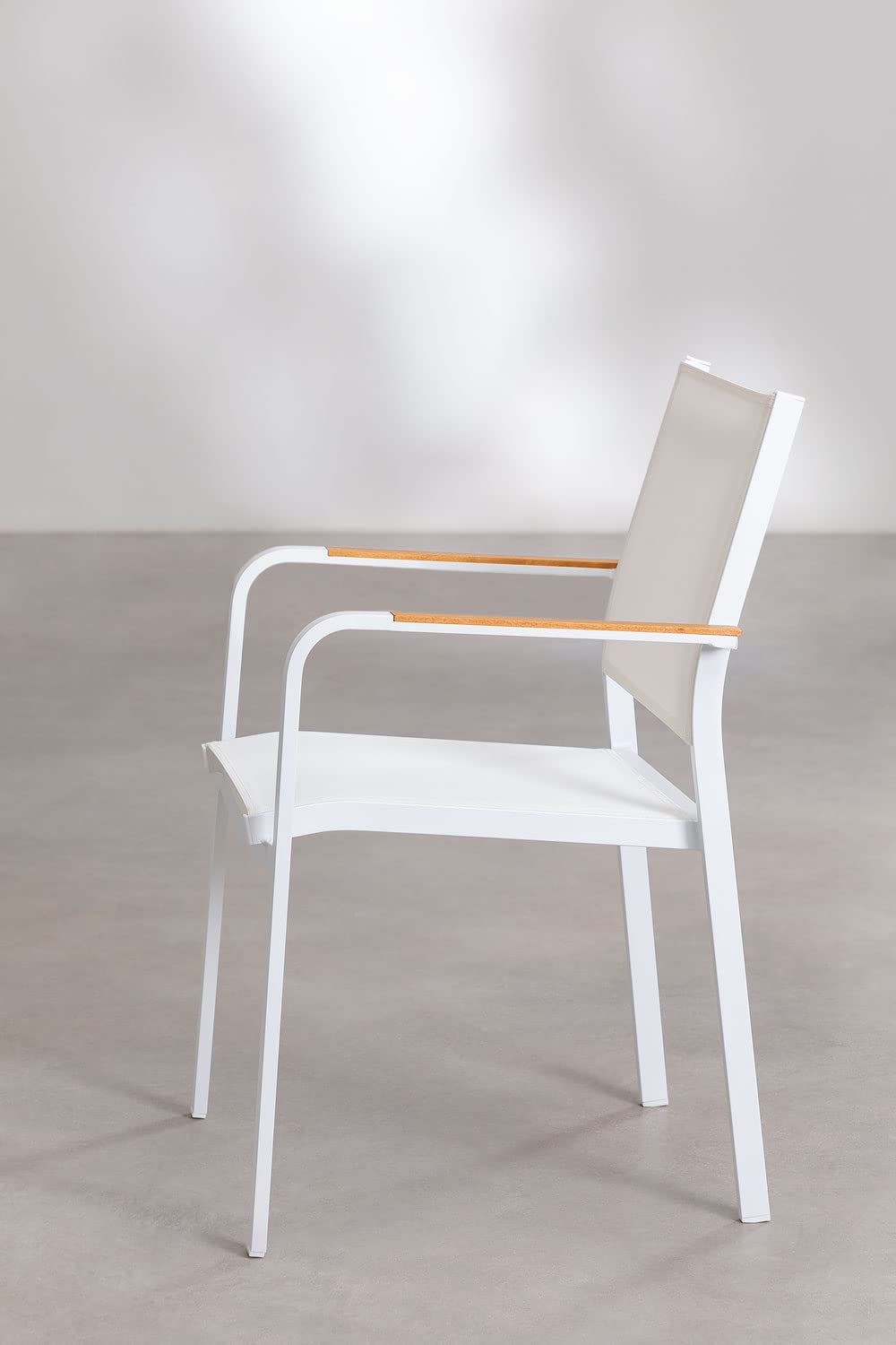 Sklum Archer 6 Sedie Giardino Impilabili Alluminio Bianche