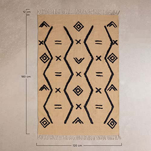 Sklum Takoma tappeto cotone 180x120 cm marrone grano