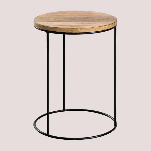 Sklum Tannam Mango Tavolino Rotondo Ø30 cm Legno