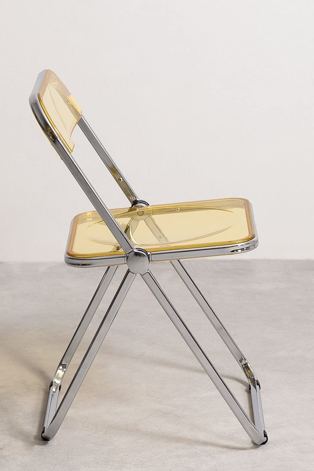 Sklum Kepko sedia pieghevole giallo affumicato metallo