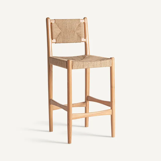 Bambua Agia sgabello bar teak e seagrass