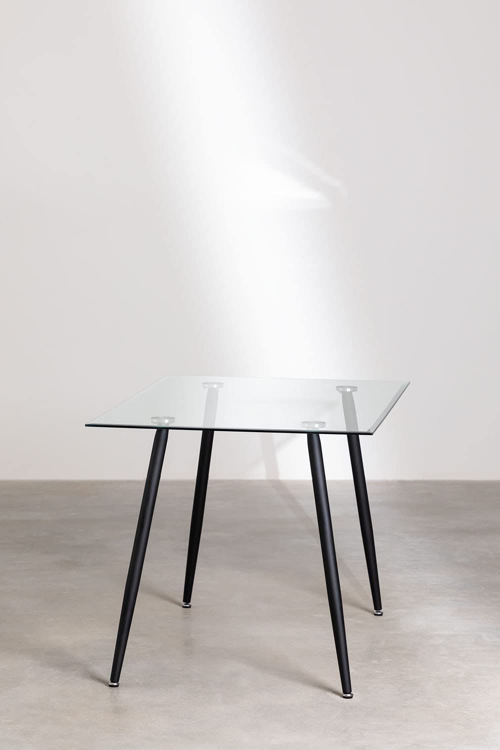 Sklum Lahs tavolo da pranzo in vetro 120x80 cm nero
