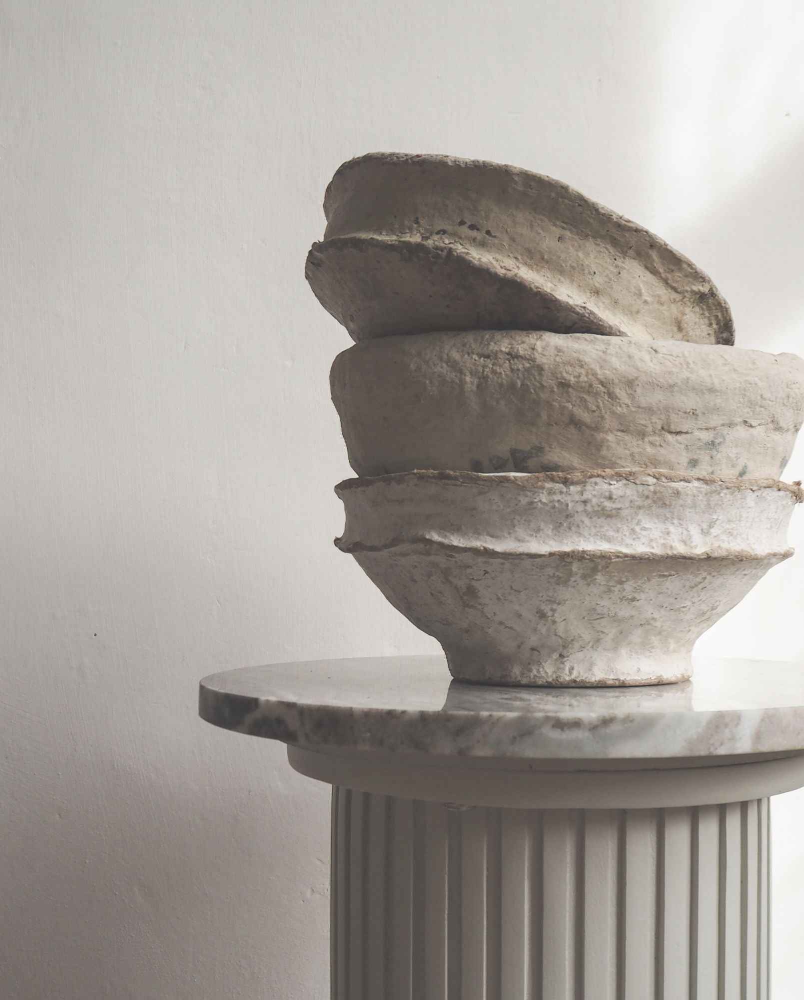 Bambua Bowl ciotola papier-mâché beige