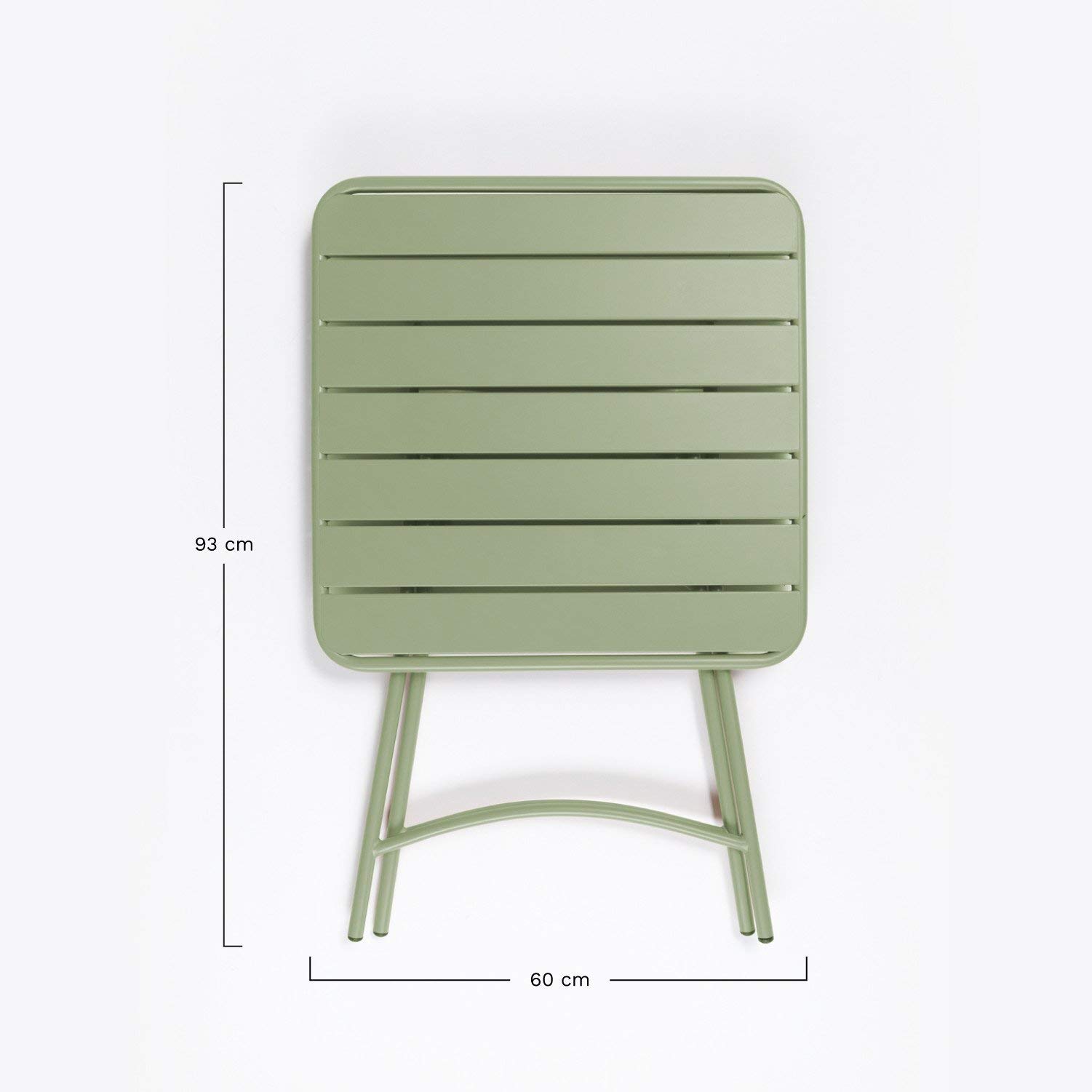 Sklum Janti tavolo da giardino 60x60 pieghevole acciaio