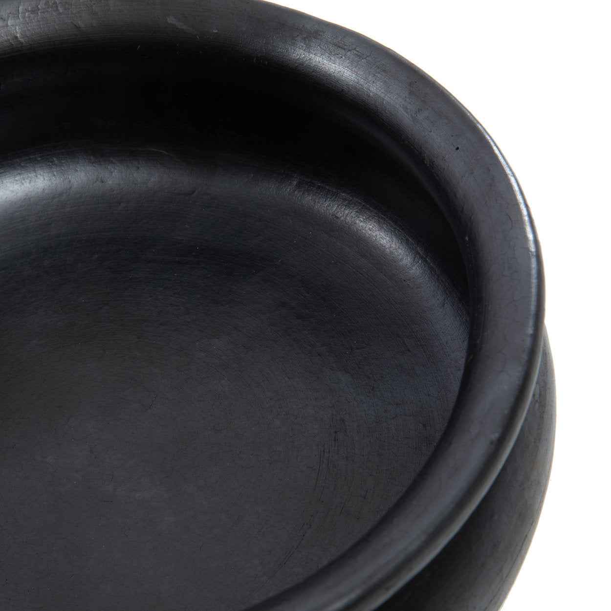 Bambua Burned Curry pentola nera con coperchio