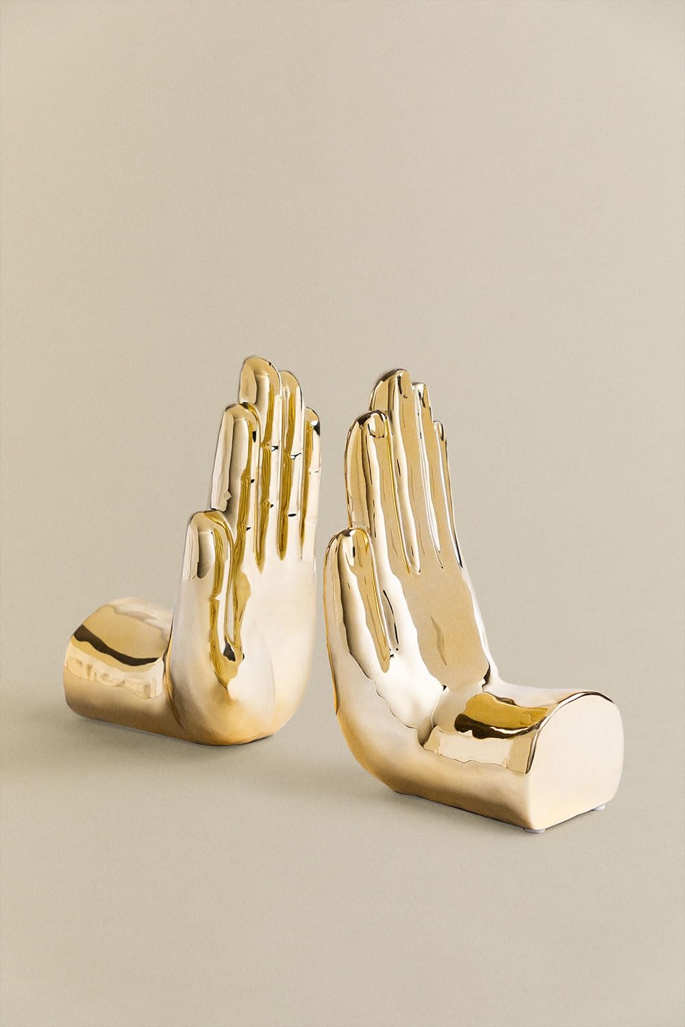 Sklum Ranjit Set 2 Fermalibri Ceramica Oro 18 cm
