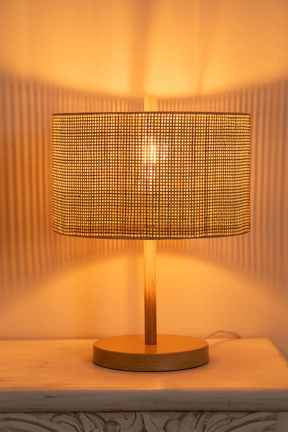 Sklum Bizay Lampada da Tavolo Rattan Naturale
