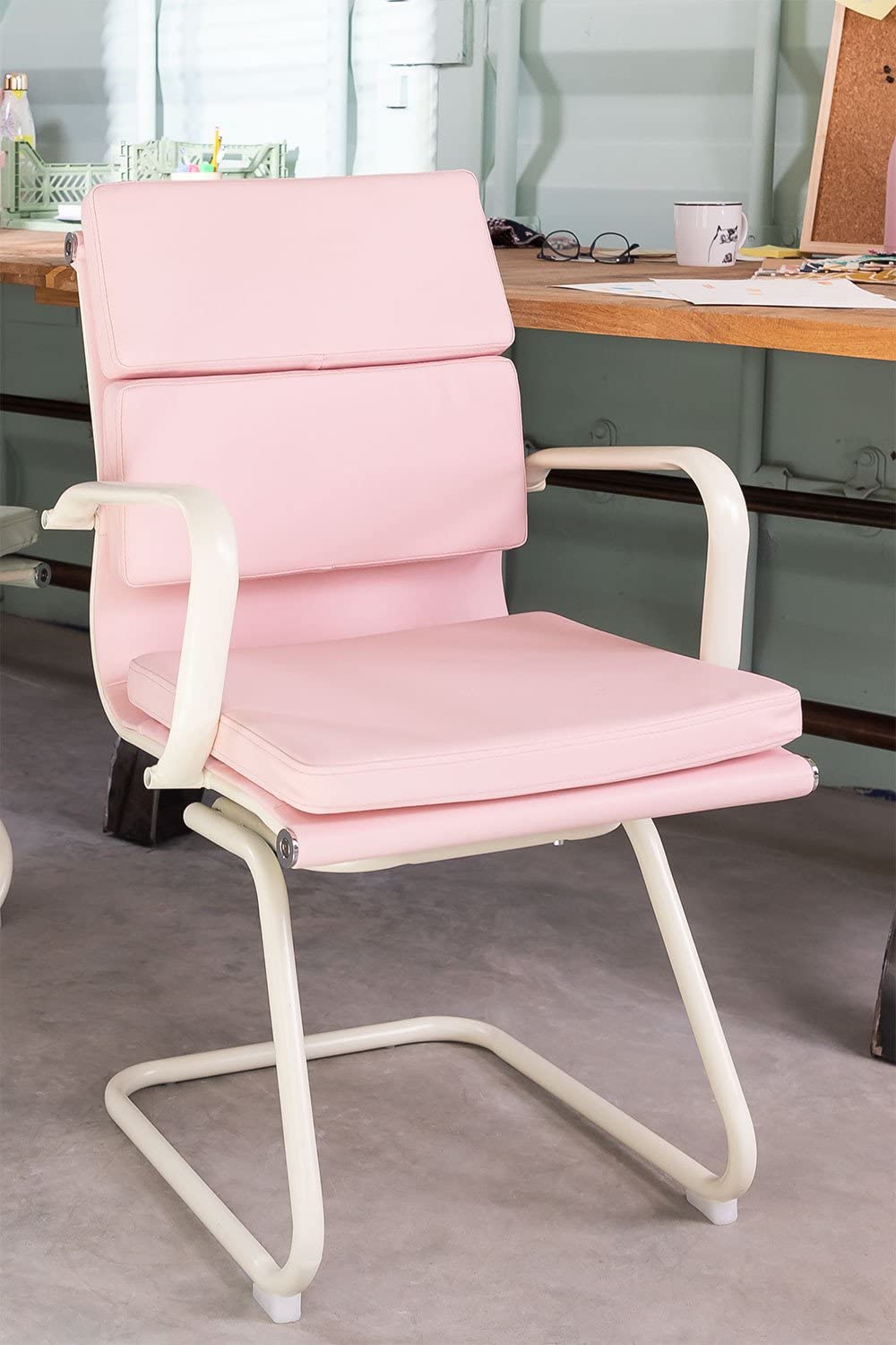 Sklum Careys Colors sedia ufficio con braccioli ecopelle ergonomica