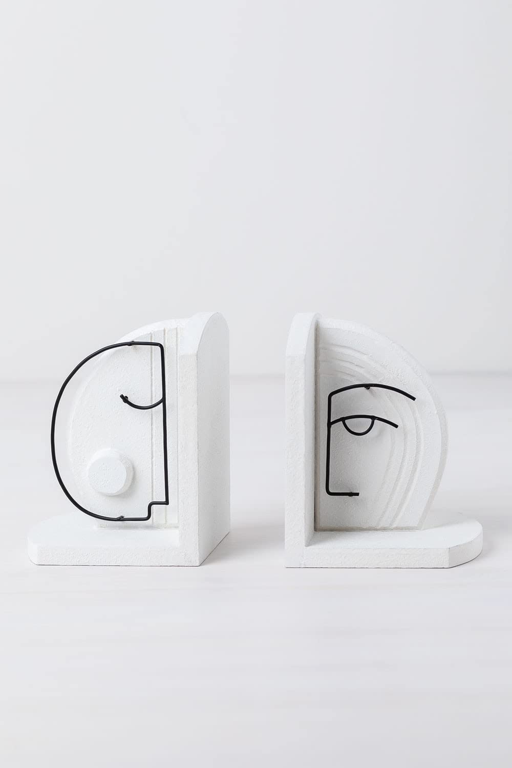 Sklum Adara Set 2 Fermalibri MDF Bianco Nero