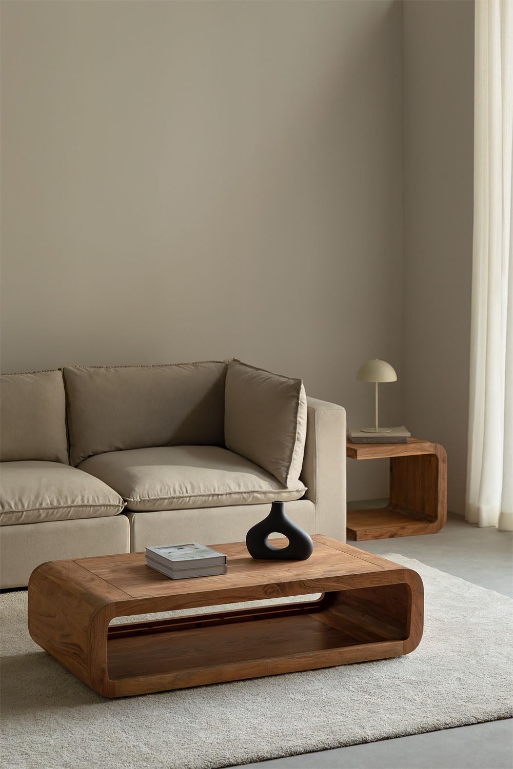 Sklum Vacry tavolino in legno acacia marrone 120 cm