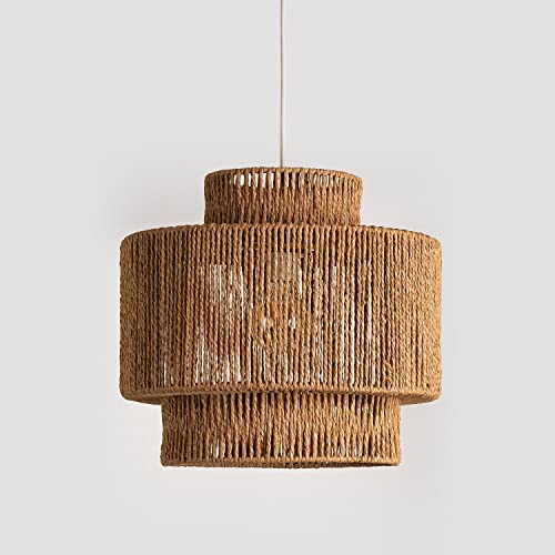 Sklum Kena lampada a sospensione carta Ø40 cm rattan