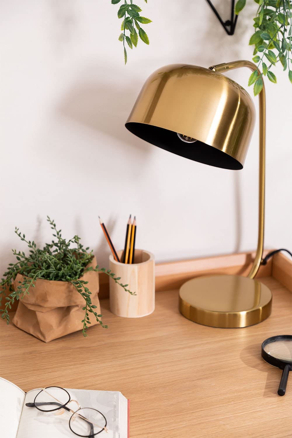 Sklum Koner Lampada da Tavolo Oro 44,5 cm in Ferro