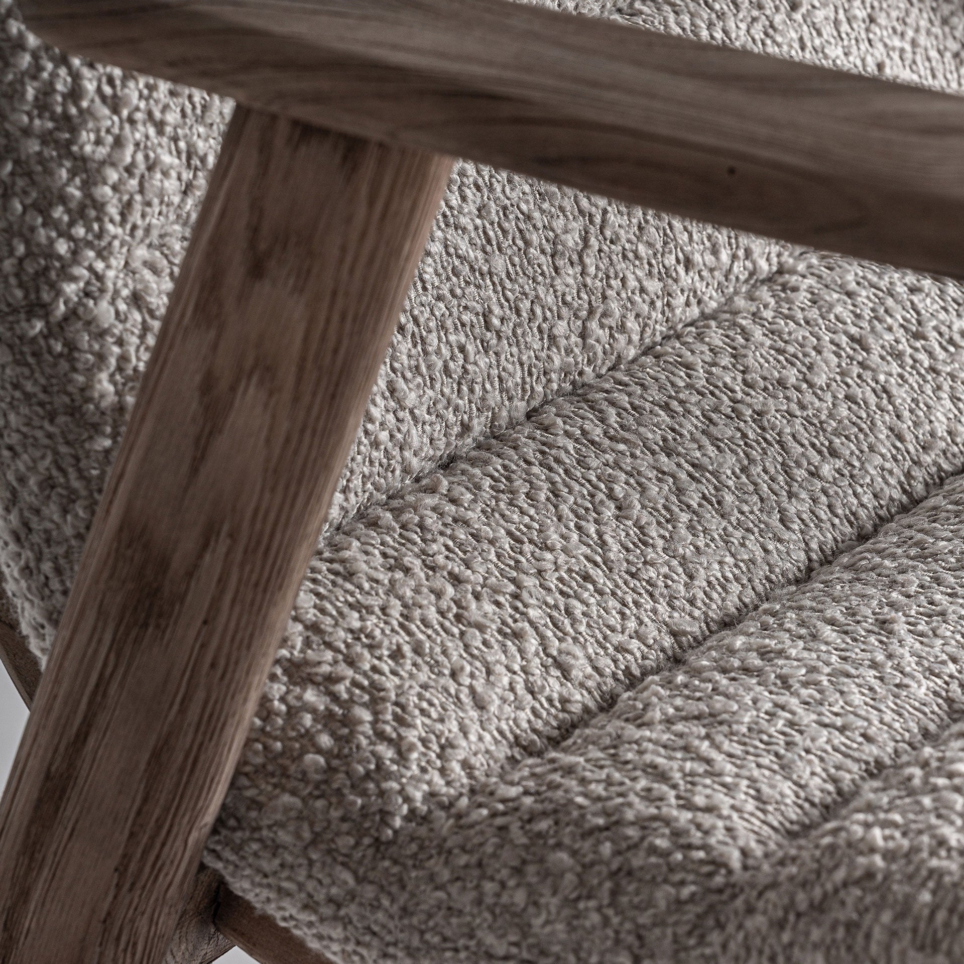Bambua Jacquard sedia beige struttura olmo