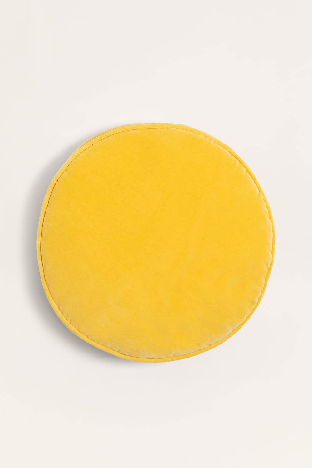 Sklum Kapi cuscino rotondo in velluto giallo curry Ø40 cm