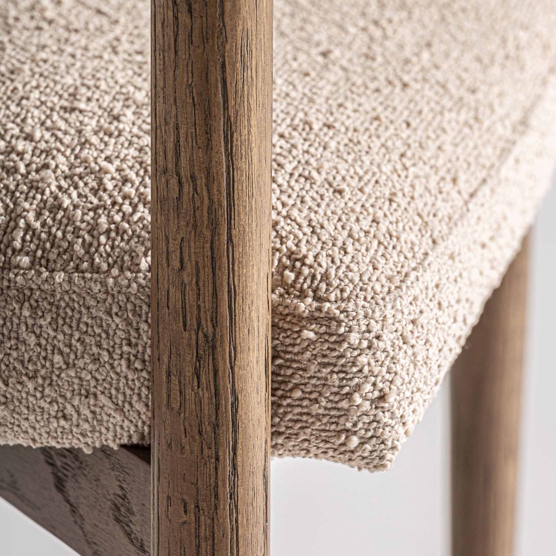 Bambua Bullay sedia bouclé legno frassino