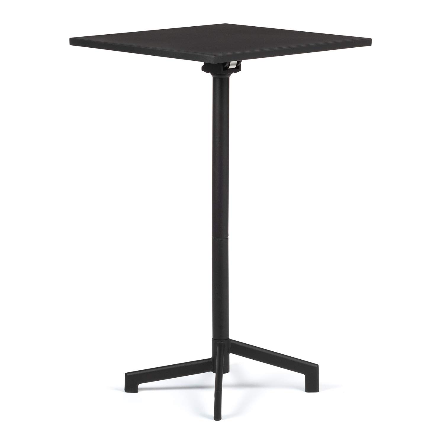 Sklum Dely Tavolo Bar Pieghevole 60x60 cm Nero in Acciaio