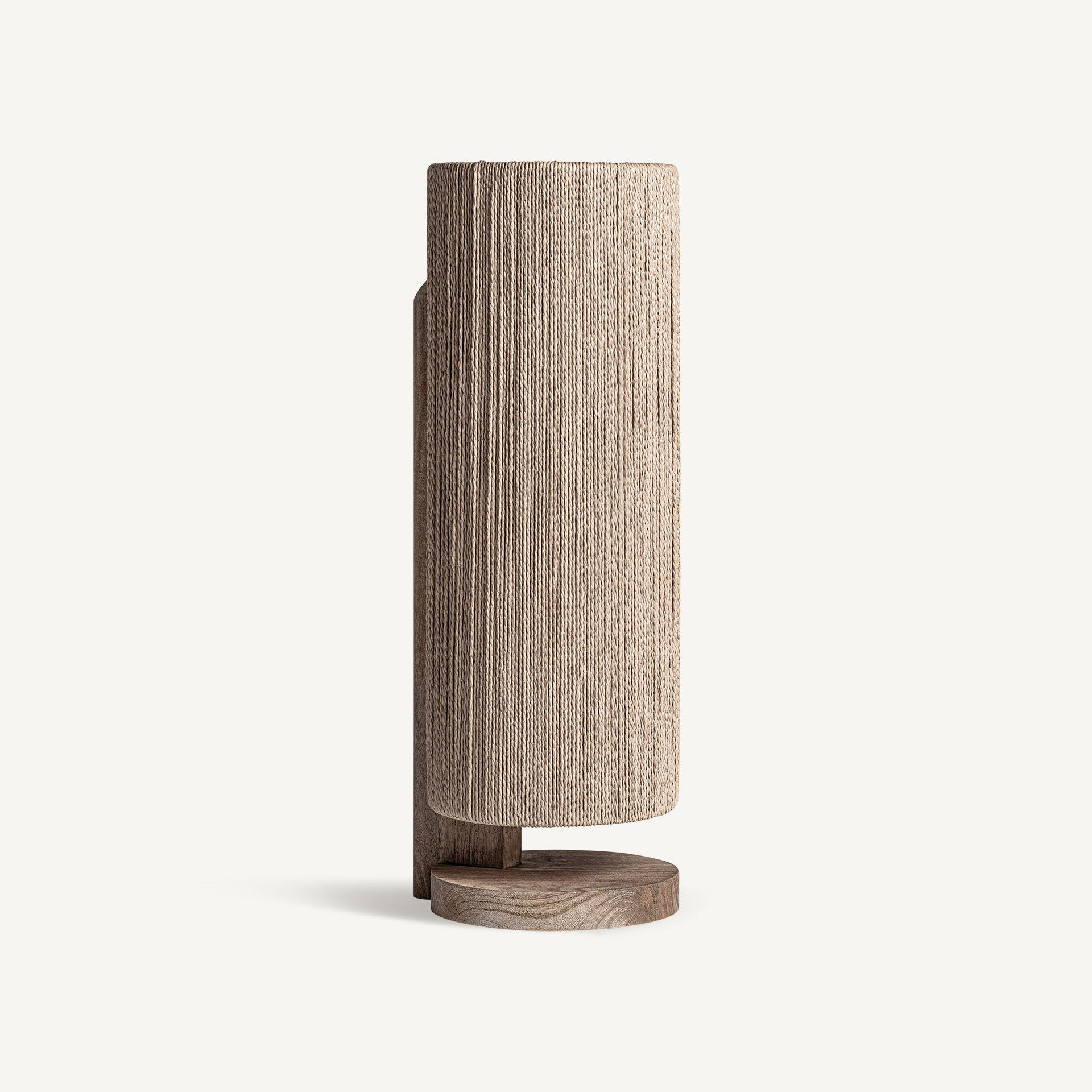Bambua Jacquard Lampada da Tavolo in Legno e Rafia