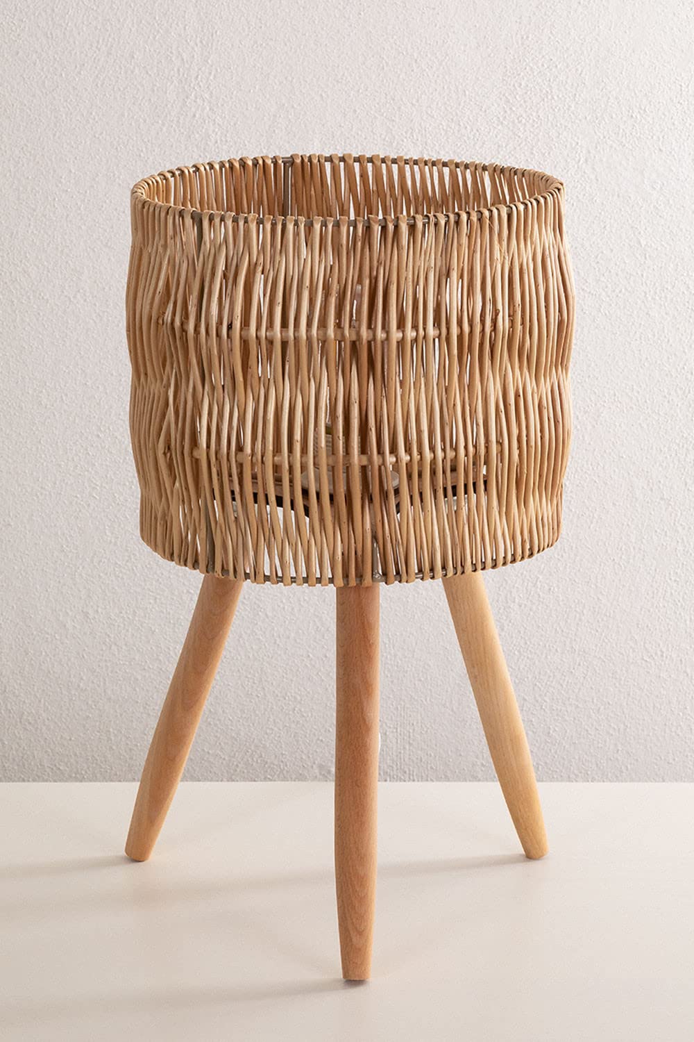 Sklum Mylton lampada da tavolo 41,5 cm vimini naturale