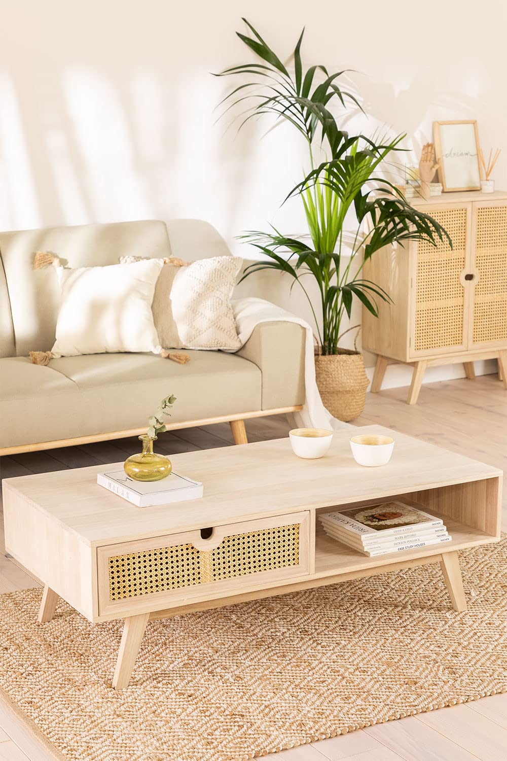 Sklum Ralik Style tavolino caffè legno naturale 120 cm