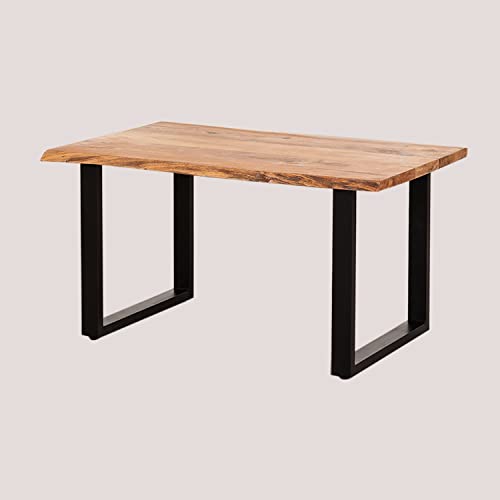 Sklum Sami tavolino caffè legno riciclato nero 90,5 cm