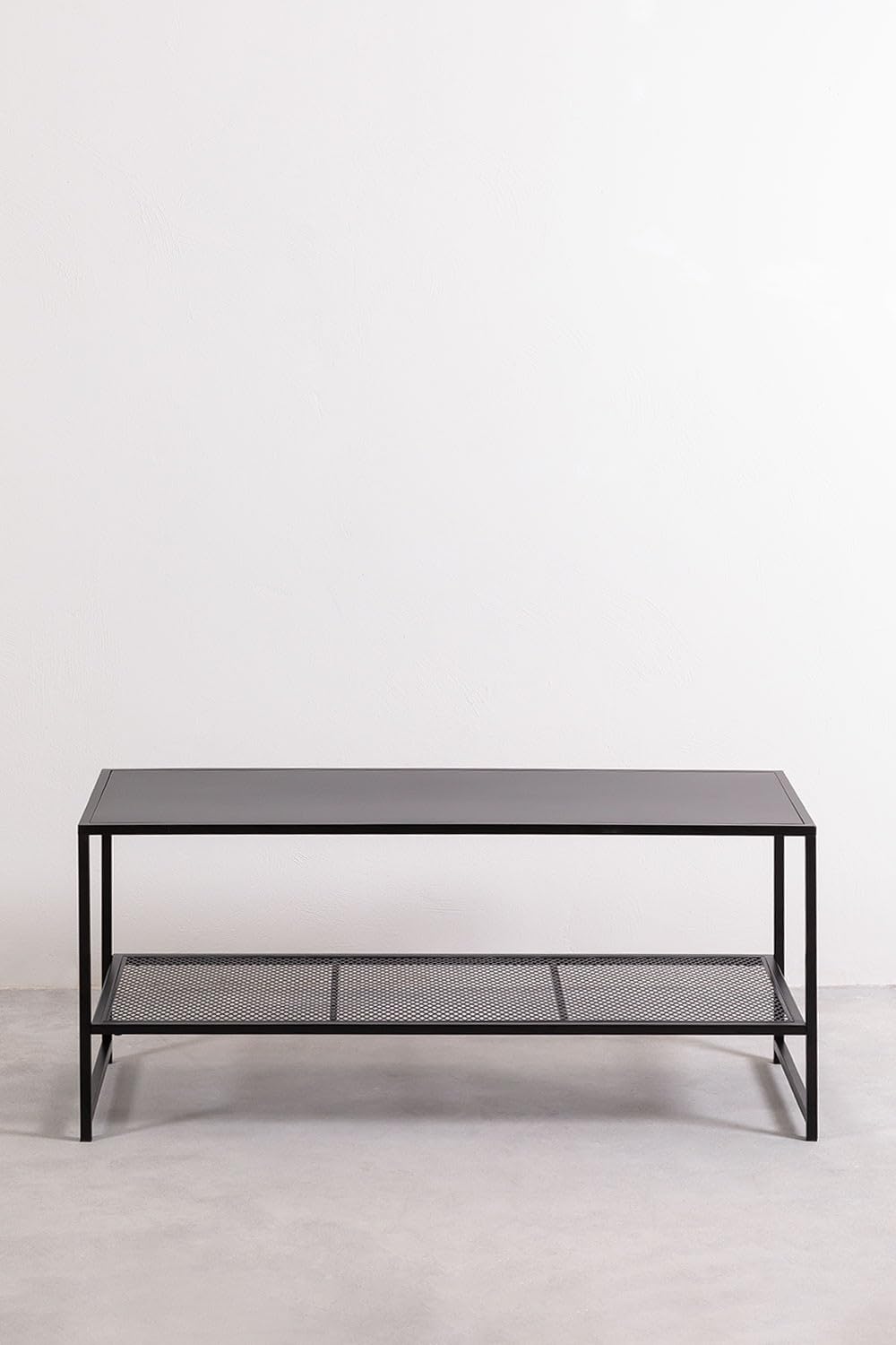 Sklum Thura tavolino rettangolare nero in acciaio 102 cm