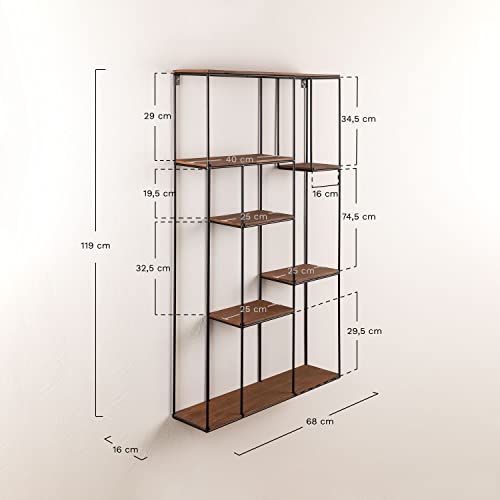 Sklum Anslo scaffale da parete legno acciaio 119 cm
