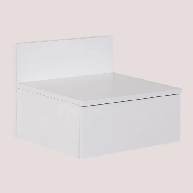 Sklum Caneto Comodino Sospeso Bianco con Cassetto 43 cm