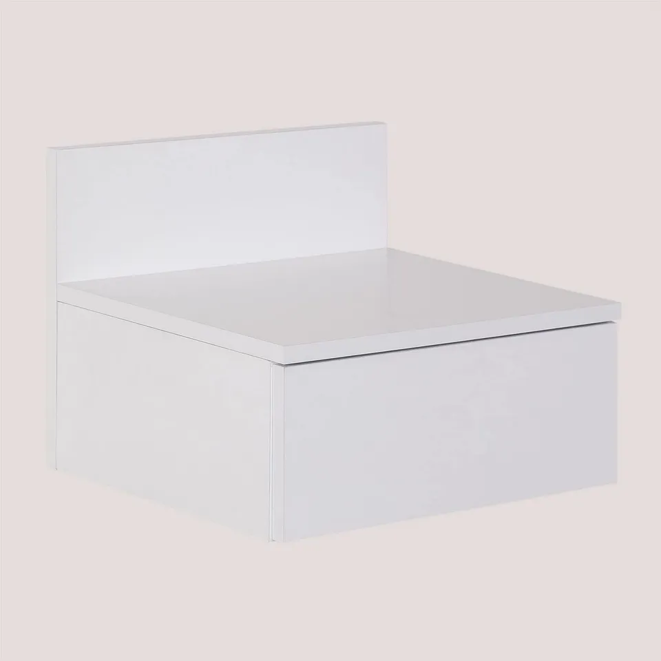 Sklum Caneto Comodino Sospeso Bianco con Cassetto 43 cm