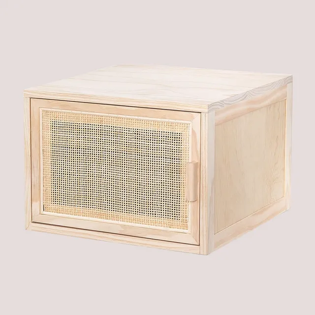 Sklum Reyna Natural Kids Comodino Sospeso in Rattan