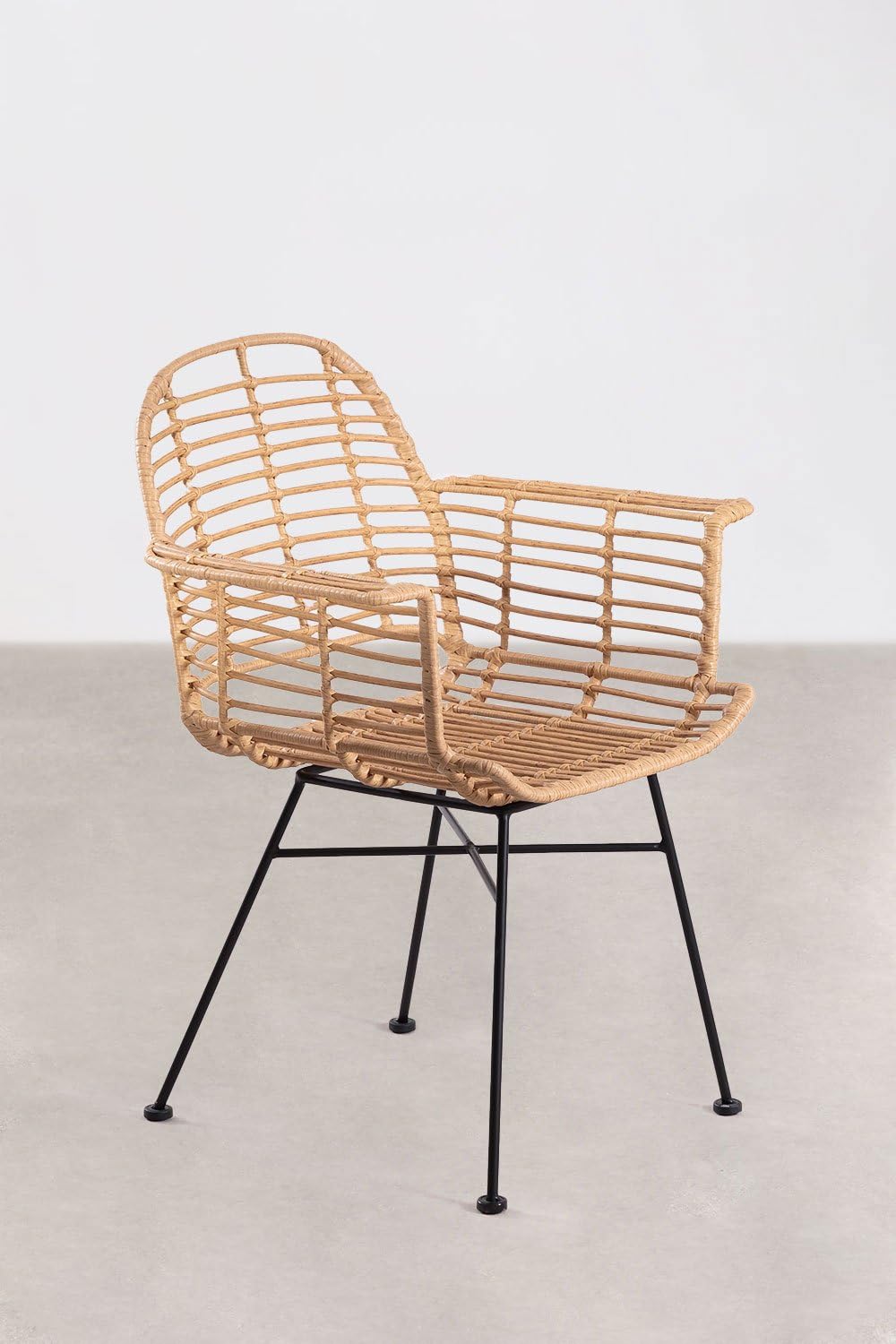 Sklum Mimbar Style sedia da giardino marrone naturale rattan
