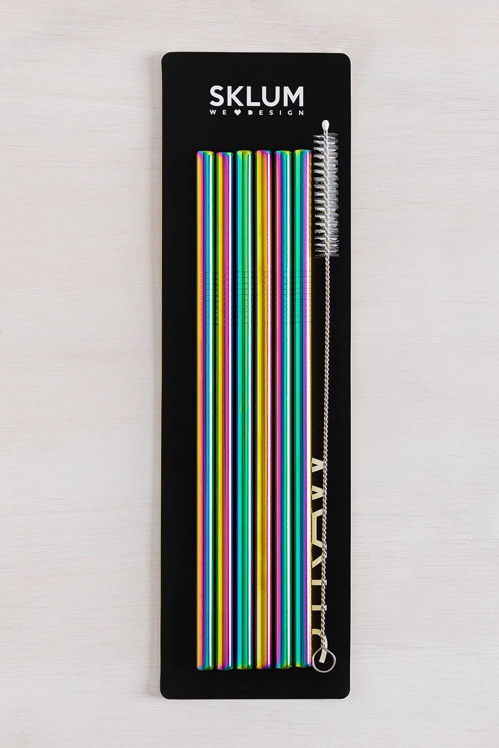 Sklum Sthar cannucce riutilizzabili iridescenti 6 pezzi