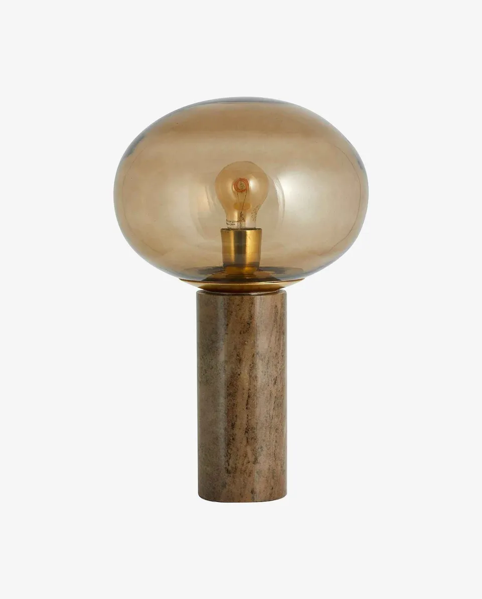 Bambua Bes lampada da tavolo vetro fume marmo
