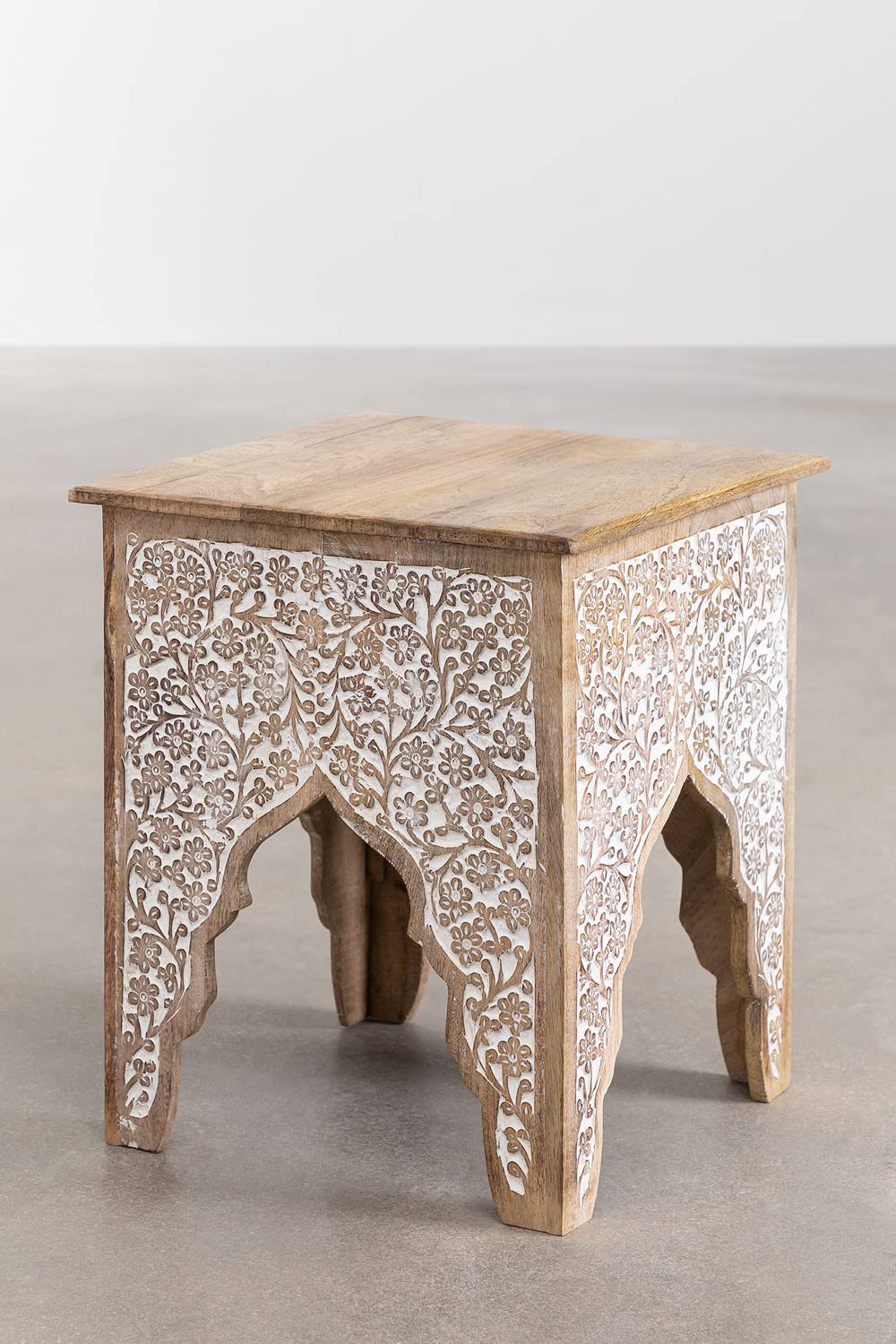 Sklum Limbet Tavolino in Legno di Mango 35,5 cm Boho