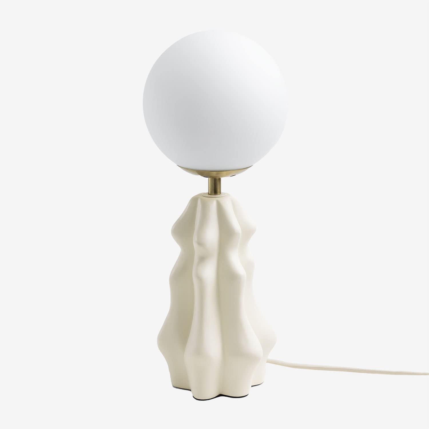 Sklum Makalu lampada da tavolo ceramica sfera vetro