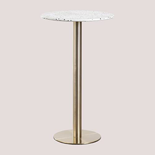 Sklum Malibu tavolo bar alto rotondo Ø60 cm in terrazzo