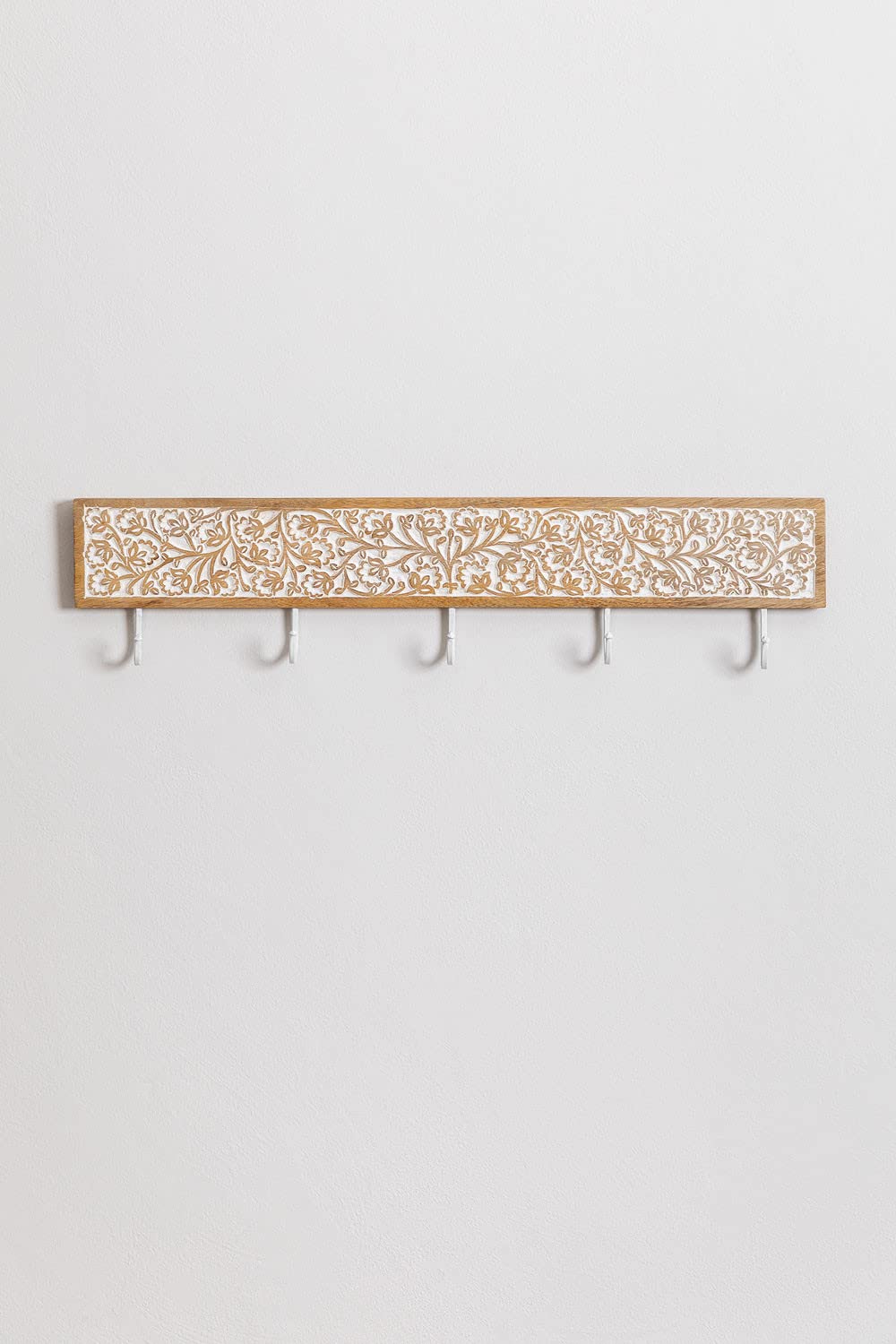 Sklum Bouran appendiabiti parete mango 70 cm 5 ganci metallo
