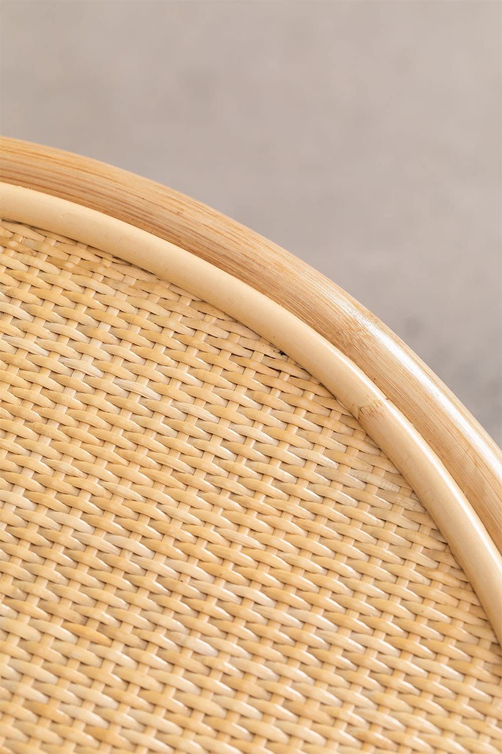 Sklum Minto tavolino rotondo rattan marrone naturale