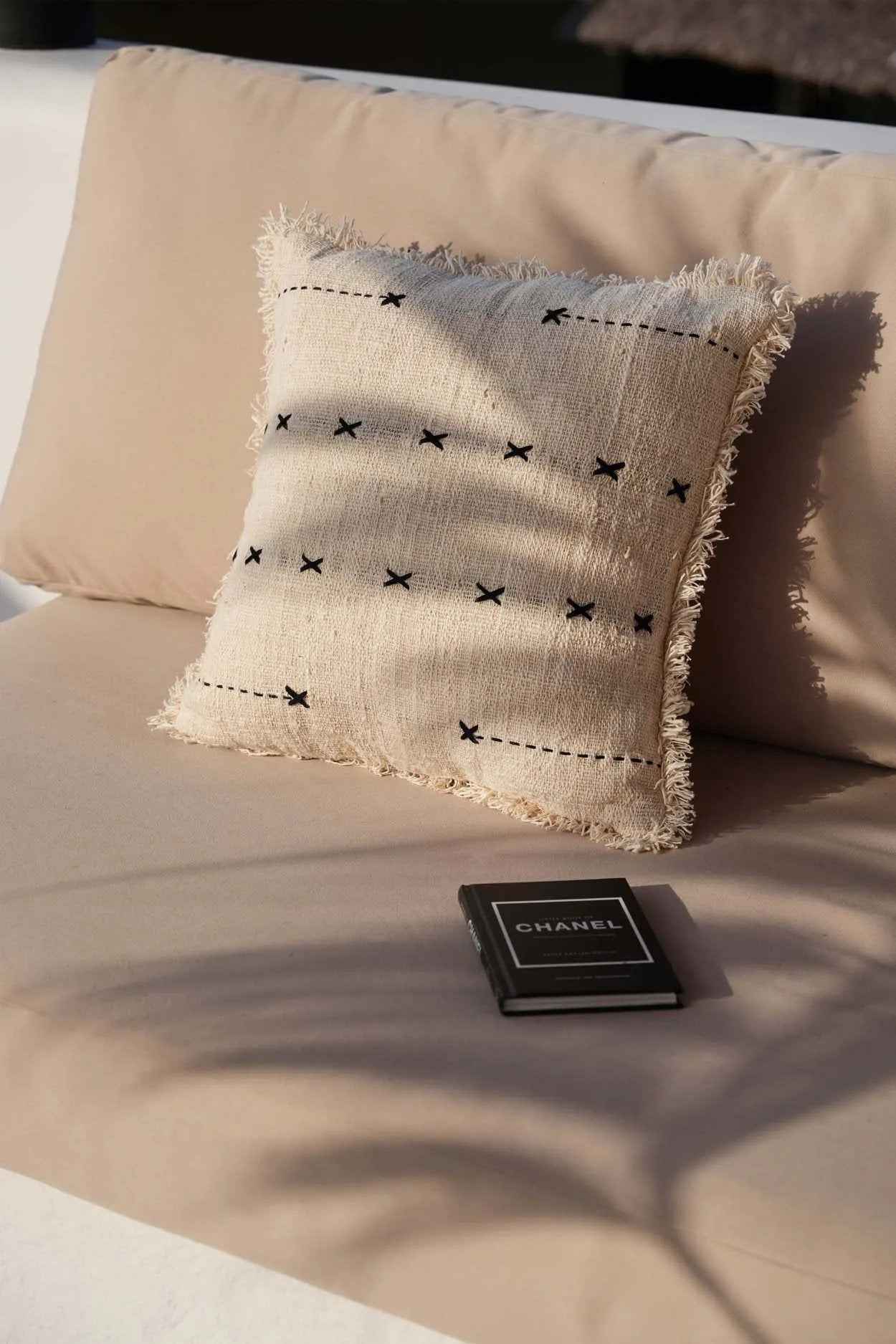 Bambua The French Kiss federa cuscino nero naturale cotone